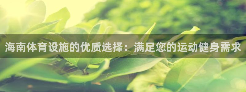 意昂体育3招商：海南体育设施的优质选择：满足您的运动健身需求
