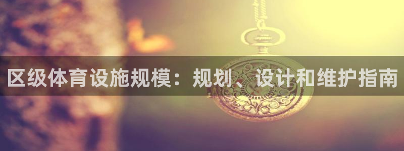 意昂3娱乐平台：区级体育设施规模：规划、设计和维护指